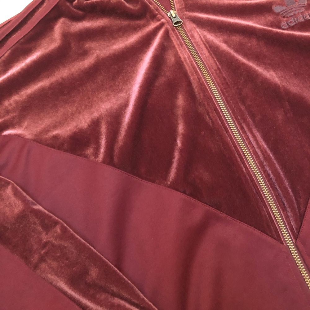 Adidas Velvet Vibes Maroon Track Jacket - Picture 7 of 9